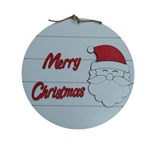 Dekoratif Mery Christmas Noel Baba Kapı Süsü Çam Ağacı Dekor