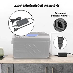 Coolist Cltacdc Kompresörlü Araç Buzdolapları İçin 220volt/12volt 6,0ah Dönüştürücü Adaptör