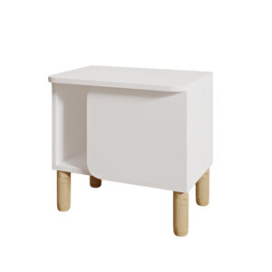 River Komodin – Şık Ve Fonksiyonel Başucu Sehpası, Beyaz