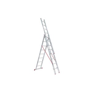 Elmas Serisi - 3 Parça X 3 Metre = 9 Metre  A Ti̇pi̇ Alüminyum Merdiven - Yerli Üretim