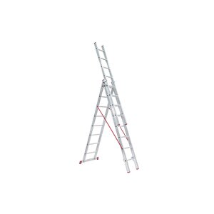 3x3 = 9 Metre "a" Ti̇pi̇ 3 Parça Li Alümi̇nyum Merdi̇ven