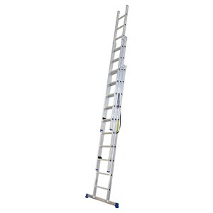 Elmas Serisi - 3 Parça X 3 Metre = 9 Metre  A Ti̇pi̇ Alüminyum Merdiven - Yerli Üretim