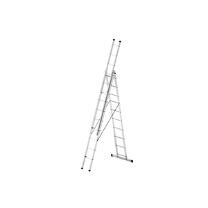 Elmas Serisi - 3 Parça X 3 Metre = 9 Metre  A Ti̇pi̇ Alüminyum Merdiven - Yerli Üretim