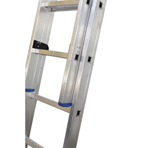 Elmas Serisi - 2 Parça X 3 Metre = 6 Metre Alüminyum Merdiven - Yerli Üretim