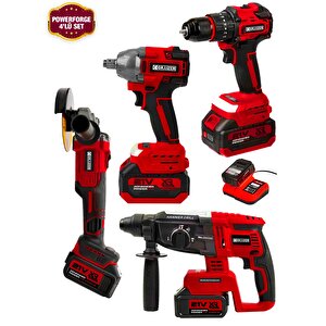 Alman Profosyonel Turbo Sarjlı Matkap Süper 4'lü Set