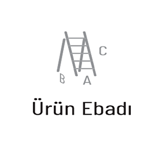 Pratik Metal 4'lü Siyah Merdiven Hardy