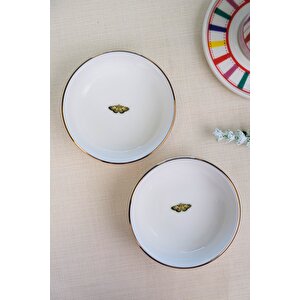 Tabak Evi Kelebek Altın Yaldızlı Kase 10x3cm 150cc 2 Li̇