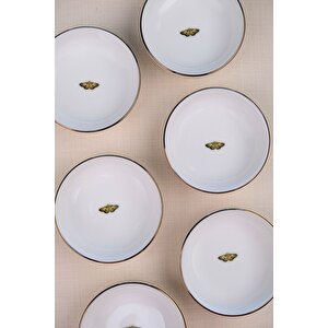 Tabak Evi Kelebek Altın Yaldızlı Kase 10x3cm 150cc 6 Li