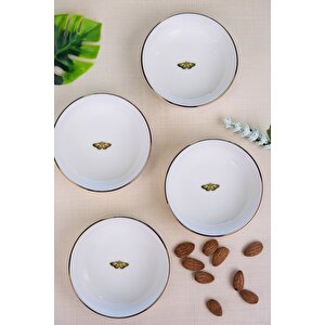 Tabak Evi Kelebek Altın Yaldızlı Kase 10x3cm 150cc 4 Lü