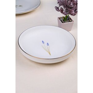 Tabak Evi Porselen Natura Karma Altın Yaldız Çukur Tabak 18,50cm 6 Lı