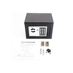 Italyan 17ef Elektronik Şifreli Çelik Para Kasası Otel Tipi Kasa 3mm Montaj Kit Hediye+ Pil