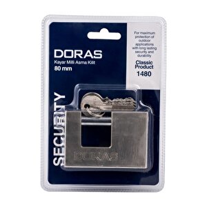 80 Mm Kayar Mi̇lli̇ Döküm Asma Ki̇li̇t Saten