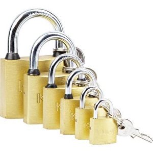 Kupa Asma Kilit Sarı 25 Mm. - 3 Anahtarlı