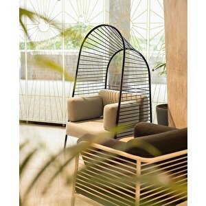 Vivanco Modern Berjer Koltuk Lobi Oturma Bench Siyah