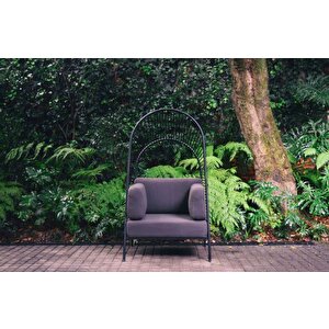 Vivanco Modern Berjer Koltuk Lobi Oturma Bench Siyah