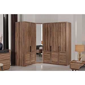 Rent Brown 6 Kapılı Köşe Gardırop