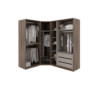 Rent Brown 6 Kapılı Köşe Gardırop