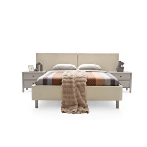 Folt Beige Bazalı Karyola