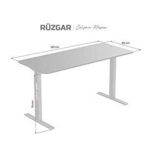 Xdrive Rüzgar Çalışma Masası Siyah (120x60)