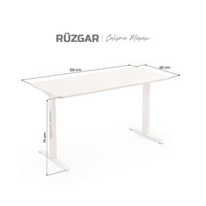 Xdrive Rüzgar Çalışma Masası Beyaz (120x60)