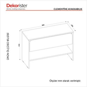 Dekorister Clementine Ayakkabılık Beyaz