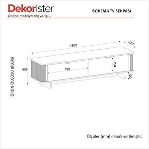 Dekorister Bohema Tv Sehpası Aytaşı - Sepet 180cm