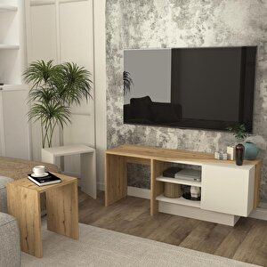 Dekorister Rodega Tv Sehpası Sepet - Kumtaşı 120 Cm