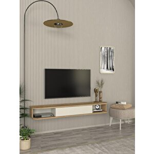 Dekorister Cross Tv Sehpası Sepet - Kumtaşı 150 Cm