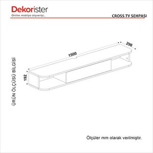 Dekorister Cross Tv Sehpası Sepet - Kumtaşı 150 Cm