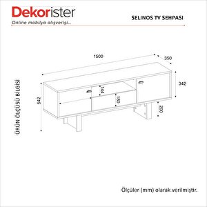Dekorister Selinos Tv Sehpası Kumtaşı - Rota 150cm