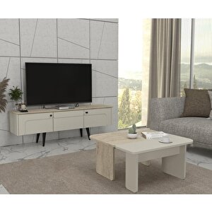 Dekorister Sevilla Tv Sehpası Kumtaşı - Traverten 150cm
