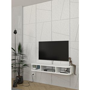 Dekorister Bask Tv Sehpası Beyaz 120 Cm