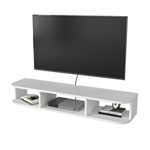 Dekorister Bask Tv Sehpası Beyaz 120 Cm