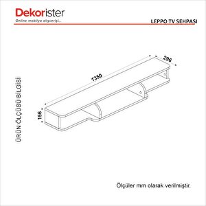 Dekorister Leppo Tv Sehpası Beyaz 135 Cm