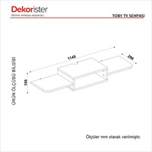 Dekorister Toby Tv Sehpası Beyaz 115 Cm