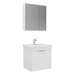 Desna 60 Cm Takım Ayna Dolaplı Beyaz