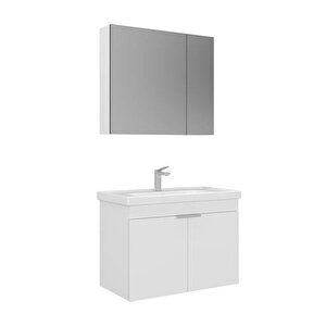 Desna 80 Cm Takım Ayna Dolaplı Beyaz
