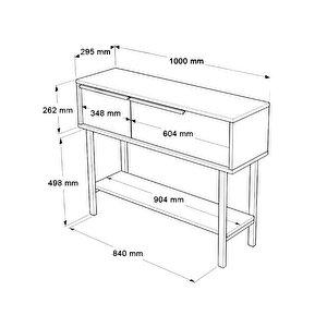 Robin Home Antre Hol Salon Aynalı Dresuar Kapaklı Metal Ayaklı No1 Sepet