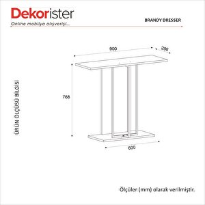 Dekorister Brandy Dresuar Siyahmermer - Siyah