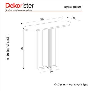 Dekorister Boressi Dresuar Siyahmermer