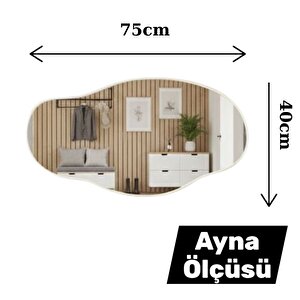 Loft Aynalı Duvara Monte Dresuar Antre Hol 100cm Çam- Beyaz