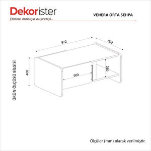 Dekorister Venera Orta Sehpa Kumtaşı - Senkronsiyah
