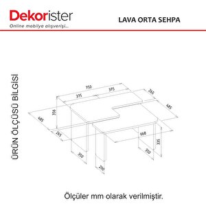 Dekorister Lava Orta Sehpa Rota - Antrasit