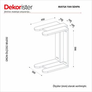 Dekorister Maysa Yan Sehpa Rota - Traverten