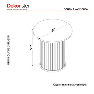 Dekorister Bohema Yan Sehpa Aytaşı - Sepet