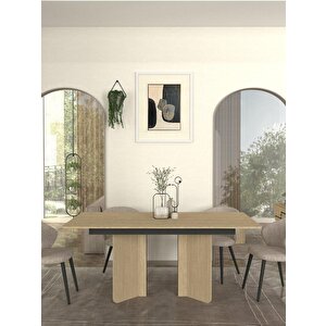 Lava Yemek Masası Rota - Antrasit 180cm