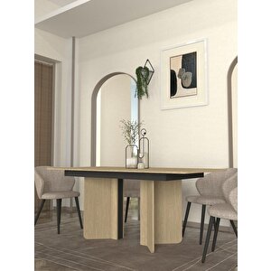 Lava Yemek Masası Rota - Antrasit 180cm