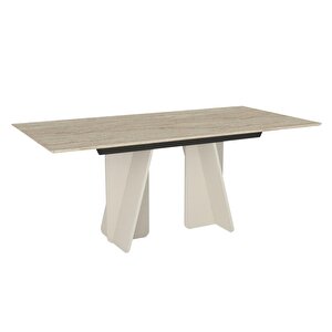 Dekorister Sevilla Yemek Masası Kumtaşı - Traverten 180cm