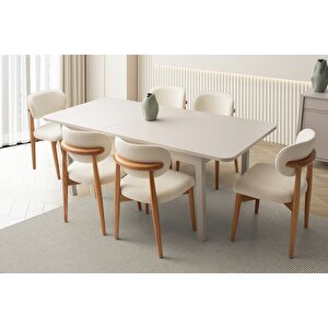 Folt Beige Yemek Odası Takımı