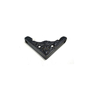 Antika Tarz Dekoratif Pirinç Köşe Süsü - 58x58 Mm, Oksit